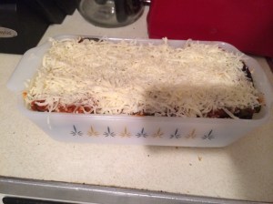 Pre-oven baby lasagna!