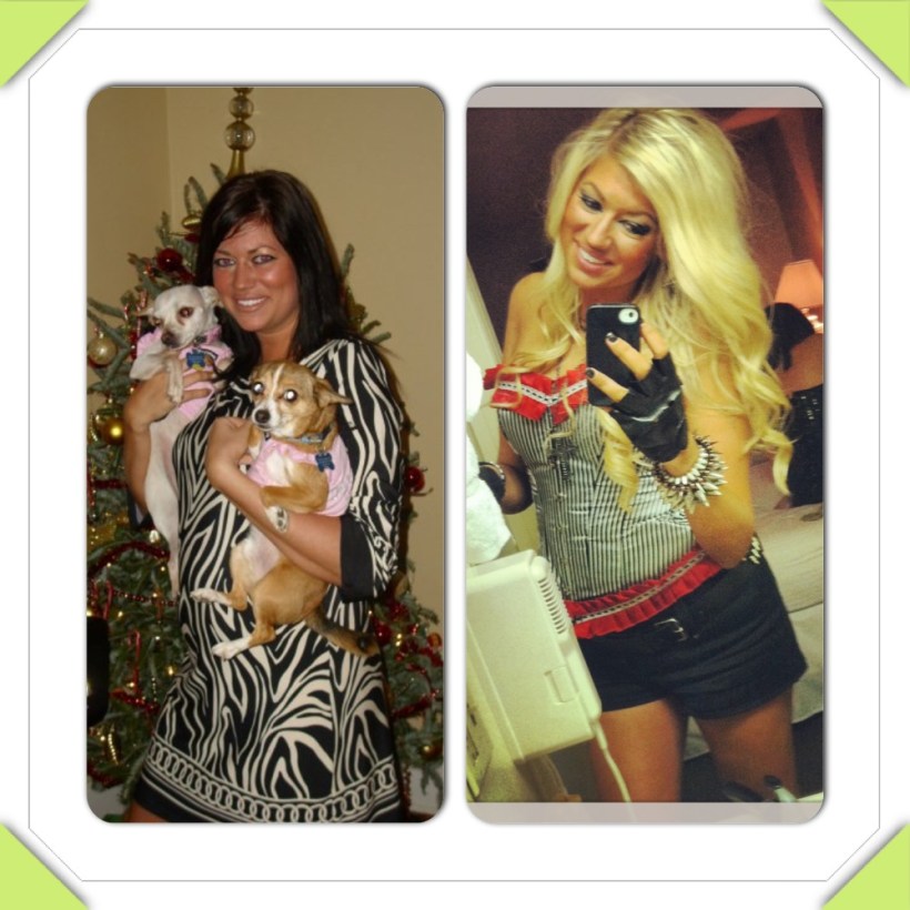 On the left was me in 2009 at the peak of fatness, in a miserable relationship and feeling hopeless.  Right was this summer before a Billy Idol concert, healthy, happy and at peace.