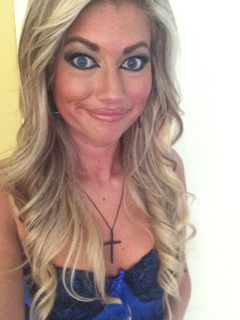 Goofing off, behind the scenes.