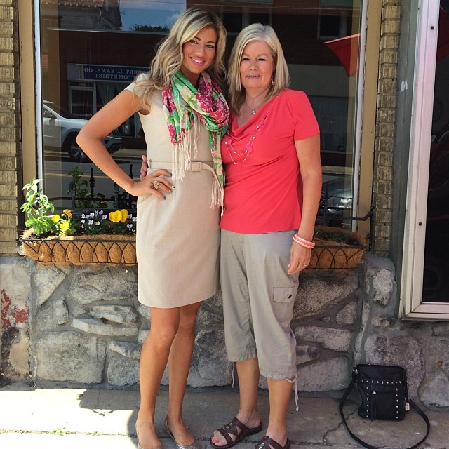 My beautiful mother and me on Mother's Day.  